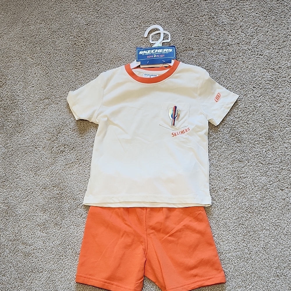 Skechers Cream and Orange Kids' Outfit
